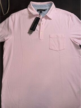 Banana Republic Men's Performance Knit Polo Shirt, Size Small,‎ Light Pink